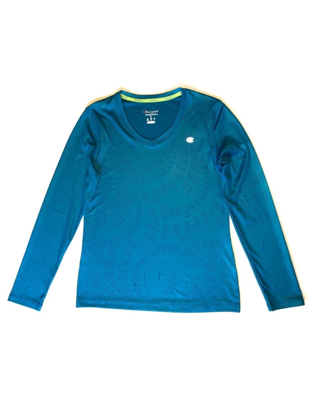 Champion 3 for 15 SALE CLEARANCE Vapor Blue Long Sleeve V-Neck T-Shirt Medium